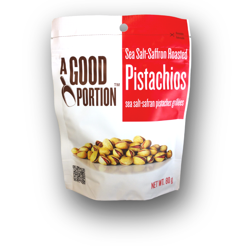 a good portion sea-salt saffron pistachio